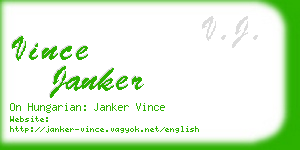 vince janker business card